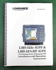 Lowrance LMS-522c iGPS Instruction Manual: Full Color 252 Pages & Clear Covers