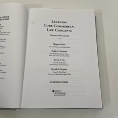 Learning Core Commercial Law Concepts Course Materials 2018 HC West Academic