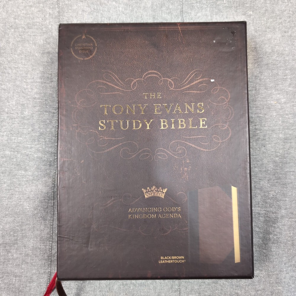 CSB Tony Evans Study Bible Imitation Leather CSB Holman LeatherTouch Brown Black