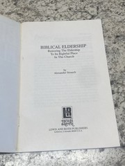 Small Booklet Biblical Eldership Alexander Strauch Paperback Booklet