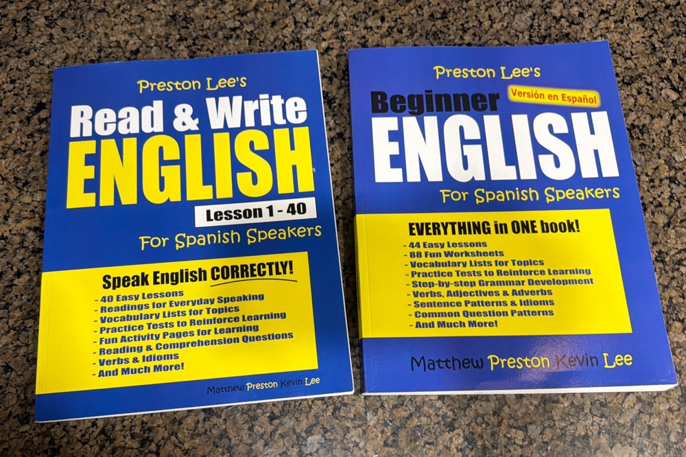 Preston Lee’s Beginner English & Read & Write For Spanish Speakers (2 Books)