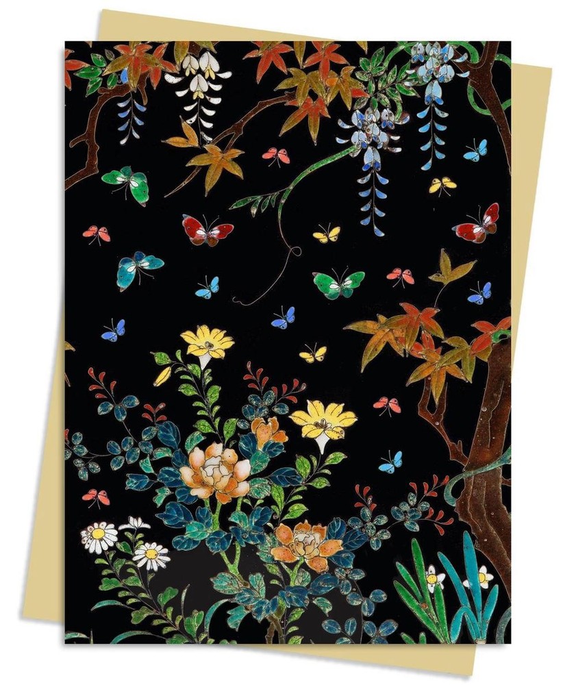 Ashmolean Museum: Cloisonne Casket with Flowers and Butterflies Greeting Card Pa