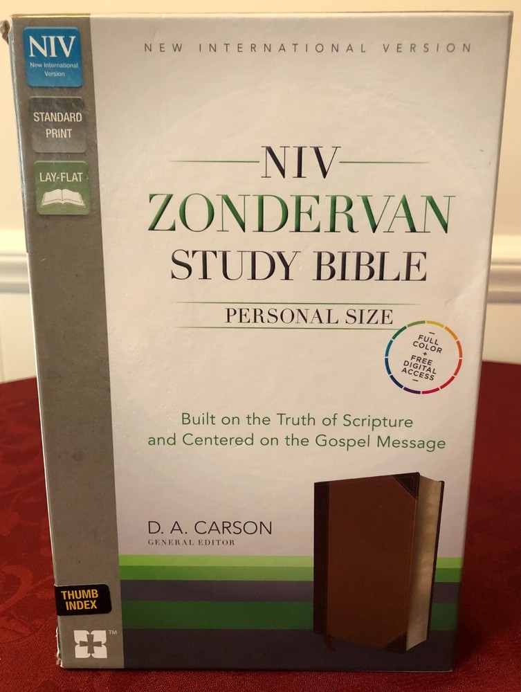 NIV Zondervan Study Bible (Personal Size) Italian Duo-Tone – Chocolate/Caramel
