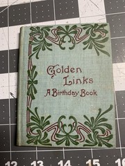 Vintage Small Golden Links Birthday Book! Small Birthday Journal With Names