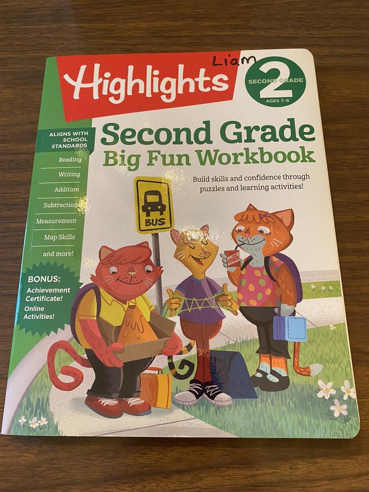 Highlights Big Fun Workbooks-2nd Grade Big Fun. New Except Name Written On Cover