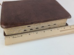 BISON GRAIN!✝️Vntg Ryrie Study Bible NASB 1978 Red Letter Moody Press Tab Index