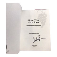 Great Wine Made Simple Signed By Author Sommelier Andrea Immer Book HCDJ First