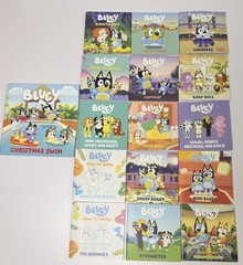 Bluey Book Lot- 16 Paperback & Activity Books