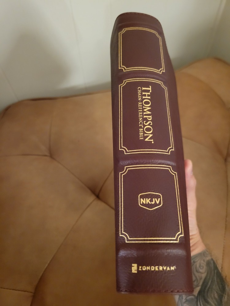 Nkjv, Thompson Chain-Reference Bible, Genuine Leather, Calfskin, Burgundy, …