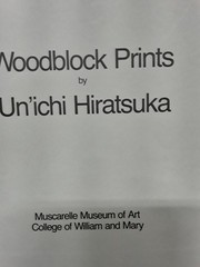 Woodblock Prints Promo copy by Mus of Art at Coll of Wm & Mary 1986 PB BN 260527