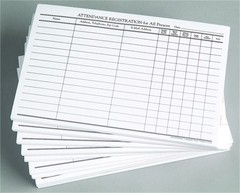 Attendance Registration Pad (Quantity Pack)