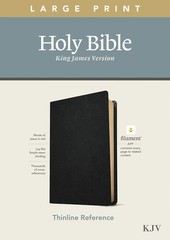 KJV Large Print Thinline Reference Bible, Filament Enabled (Genuine Leather,…