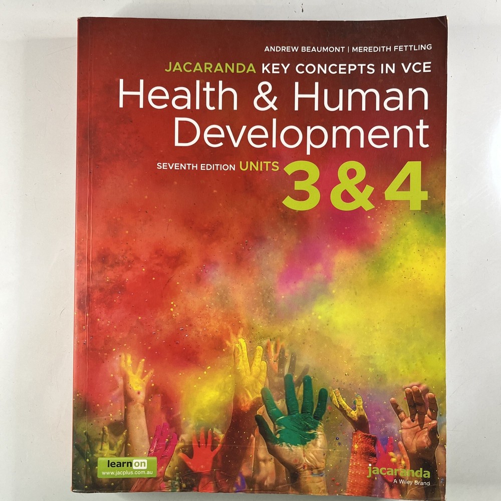 Jacaranda Health & Human Development Key Concepts in VCE Units 3 & 4 7th Edition