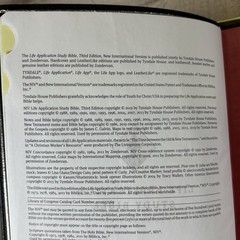 NIV Life Application Study Bible 3rd Edition Genuine Leather Indexed Red Letter