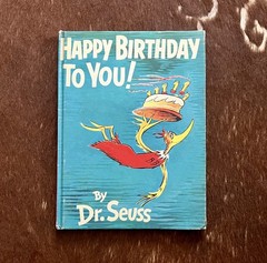 Dr. Seuss Happy Birthday To You! Vintage Hardcover Book 1959 Retro Illustration