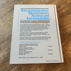 Telecommunications Measurements: Analysis and Instrumentation – Feher – 1987