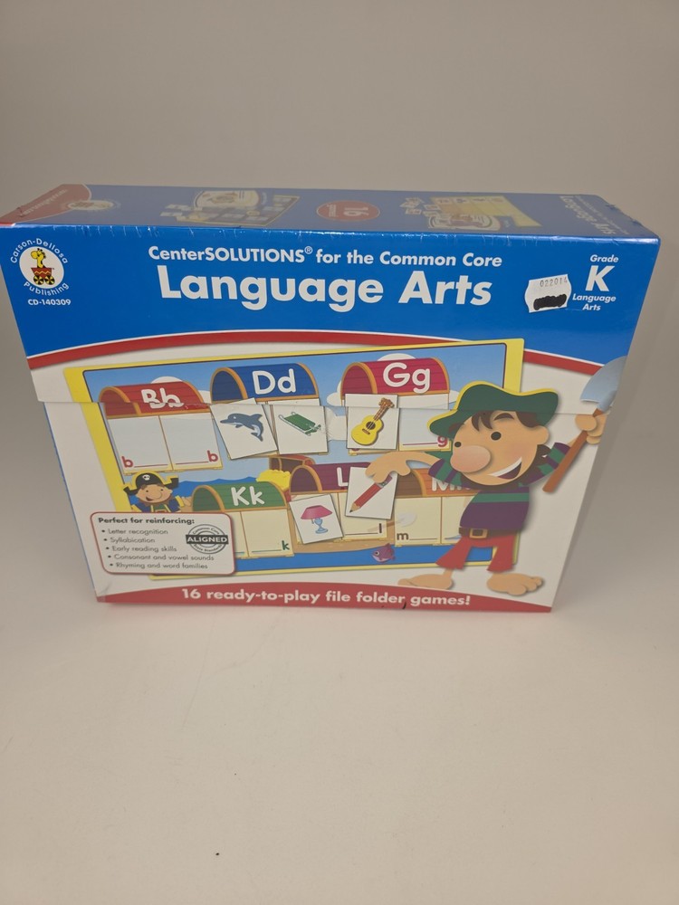 Carson Dellosa CenterSOLUTIONS Language Arts Grade K Common Core 16 Games New