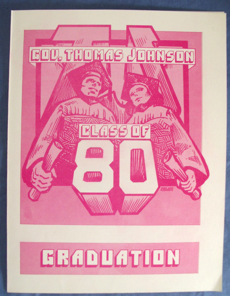 1980 Governor Thomas Johnson High School Graduation Program- T. J. Frederick Md