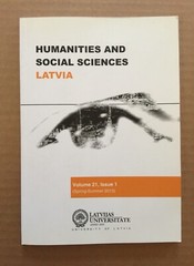 Humanities and social sciences Latvia, Volume 21, Issue 1, Spring-Summer 2013