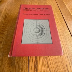 Physical Chemistry: A Molecular Approach by Donald a McQuarrie Hardcover