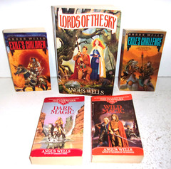 5 Angus Wells Books Both Exiles Saga Books 2 & 3 from the Godwars, Lords of the
