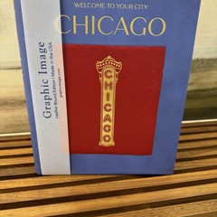 Pottery Barn Leather Trope Chicago Coffee Table Book Blue Red Multi Read OB