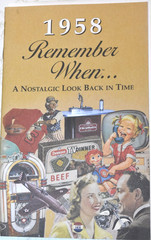 VTG “1958 REMEMBER WHEN – A Look Back in Time,” (5″ x 8″) Booklet, 12 Pages, New
