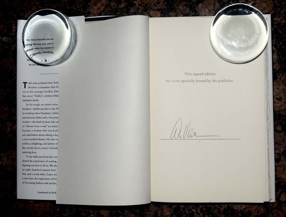 ALEX VAN HALEN Signed ✎ BROTHERS Hardcover Book First Edition Autographed ✎ 2024