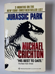 Jurassic Park (Paperback, 1991) Michael Crichton 1st Ballantine PB Print