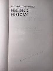 BOTSFORD AND ROBINSON’S HELLENIC HISTORY By Donald Kagan – Hardcover 1989