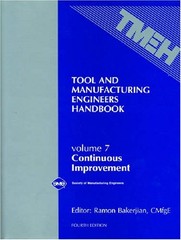 TOOL AND MANUFACTURING ENGINEERS HANDBOOK VOL 7: By Society Of VG