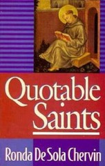 Quotable Saints – Paperback By Chervin, Ronda De Sola – VERY GOOD