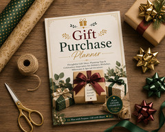 Gift Purchase Planner Giving Guide for Birthdays, Holidays & Special Occasion
