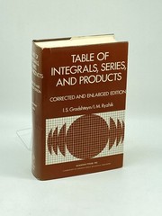 Table of Integrals, Series and Products, Corrected and Enlarged Edition