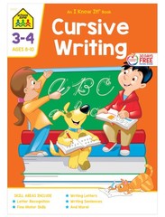 School Zone Cursive Writing Workbook: 32 Pages, 3rd Grade, 4th Grade, Practice