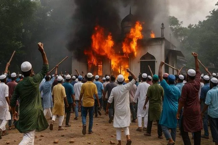 খাদেমকে হত্যা; নুরাল পাগলার মরদেহ কবর থেকে তুলে পুড়িয়ে ফেলেছে তৌহিদী জনতা