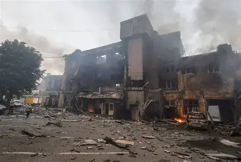 Russian missile attack on Dnipro apartment and Ukraine drone strike on Yekaterinburg, April 2026.