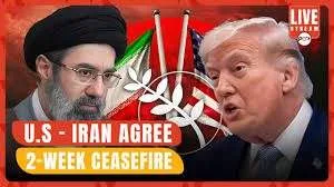 Two-week US-Iran ceasefire and reopening of the Strait of Hormuz, April 2026.