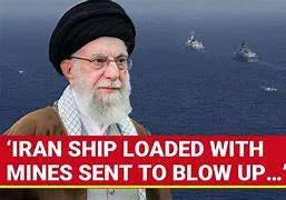 IRGC naval mines and US carrier deployment in the Strait of Hormuz, April 2026.
