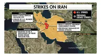 A digital graphic showing a nuclear enrichment centrifuge silhouette against the Iranian flag, with a warning sign indicating 90% enrichment.