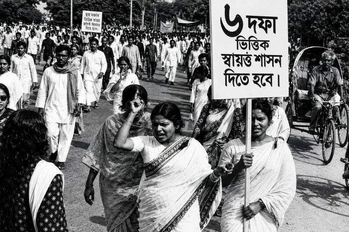 নীরবতায় ঐতিহাসিক ৭ জুন, স্মৃতির লড়াইয়ে ছয় দফা