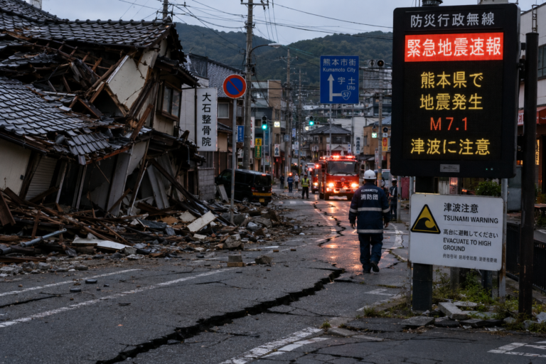 Powerful 7.1-Magnitude Earthquake Hits Southern Japan, Tsunami Warning Issued