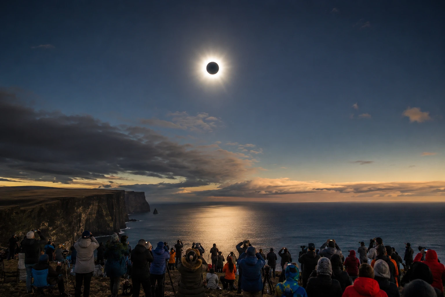First Views of Total Solar Eclipse Captured in Iceland