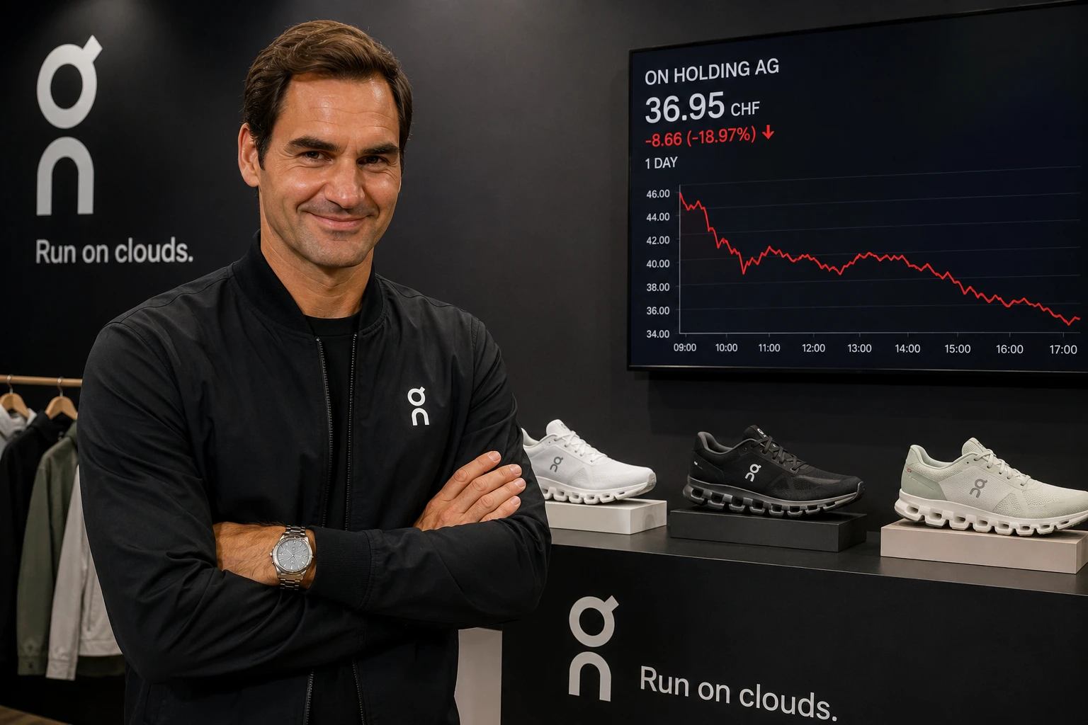 Roger Federer Loses $52 Million in Wealth as On Holding Shares Plunge