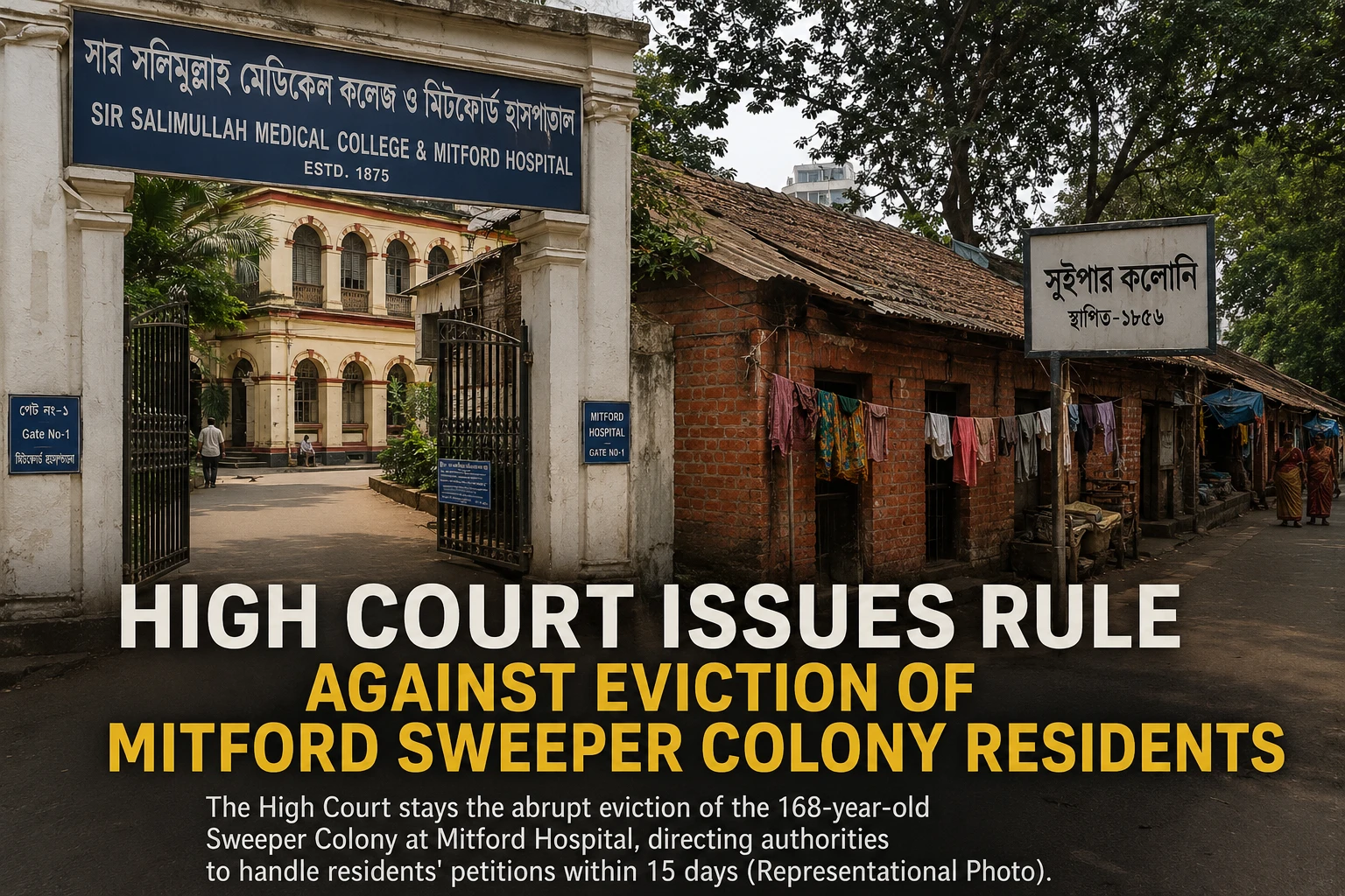 High Court Issues Rule Against Eviction of Mitford Sweeper Colony Residents