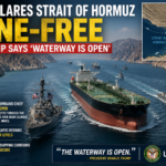 US Declares Strait of Hormuz Mine-Free as Trump Says ‘Waterway Is Open