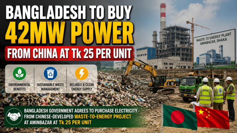 Bangladesh to Buy 42MW Power from China at Tk 25 per Unit