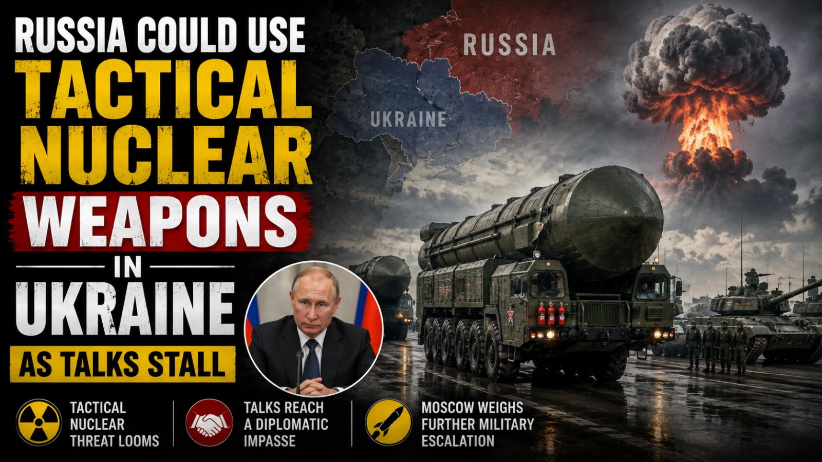 Russia Could Use Tactical Nuclear Weapons in Ukraine as Talks Stall
