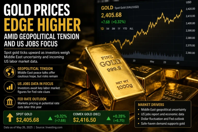 Gold Prices Edge Higher on Geopolitical Uncertainty, U.S. Jobs Data in Focus