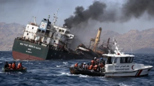 Indian Vessel Sinks Off Yemen Coast After Suspected Missile Strike; All 14 Crew Rescued